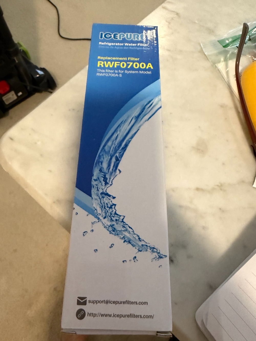 ICE PURE RWF0700A Refrigerator Water Filter - Blue/White
